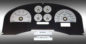 US Speedo Custom Gauge Face; MPH; Silver; 2004-2006 Ford F150 FX4 | FX4042