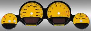 US Speedo Custom Gauge Face; MPH; Yellow; 2005-2009 Dodge Magnum/Charger/Challenger RT | MAG083