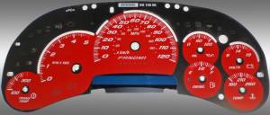 US Speedo Custom Gauge Face; MPH; Red; 2006-2007 Chevrolet/GMC Truck & SUV | SS120064D5