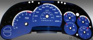 US Speedo Custom Gauge Face; MPH; Blue; 2006-2007 Chevrolet/GMC Truck & SUV | SS1200634