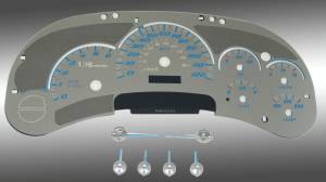 US Speedo Custom Gauge Face; MPH; B-Blue; 2003-2005 Chevrolet/GMC Truck & SUV | SSGM01B