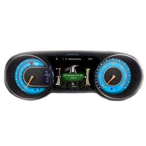 US Speedo Custom Gauge Face; MPH; Lt Blue; 2018-2022 Jeep Wrangler/Gladiator | WRA18JL44