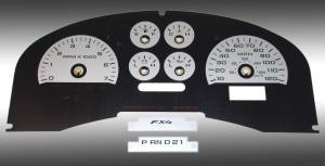 US Speedo Custom Gauge Face; MPH; Silver; 2007-2008 Ford F150 FX4 | FX4072