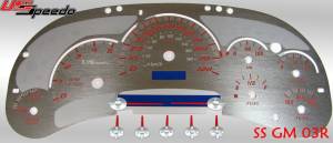 US Speedo Custom Gauge Face; MPH; R-Red; 2003-2005 Chevrolet/GMC Truck & SUV | SSGM03R