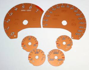 US Speedo Custom Gauge Face; MPH; Orange; 2005-2013 Chevrolet Corvette C6 | C60639