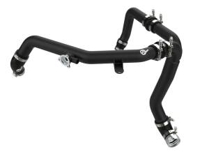 Products - Air Intake and Power Adders - aFe - aFe 21-22 Ford Bronco V6-2.7Ltt BladeRunner Alum Hot Charge Pipe - Black
