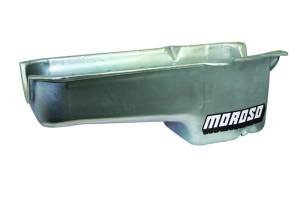 Moroso 80-85 Chevrolet Small Block (w/Passenger Side Dipstick) Wet Sump 5qt 7.5in Steel Oil Pan