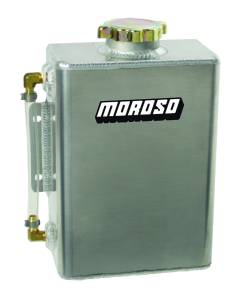 Moroso Universal Coolant Expansion Tank - Integral Mounting Bracket - 4qt