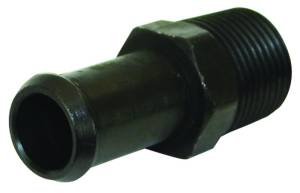 Moroso Air/Oil Separator Fuel Line Fitting - 3/8in to 1/2in Hose - Straight - Black - Single