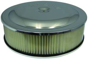 Moroso Racing Air Cleaner - 16in x 4in Filter - Offset - Raised Bottom - Clear Powder Coat