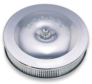 Moroso Race/Street Air Cleaner - 11-1/2in x 2-3/8in Filter - Steel - Chrome Plated