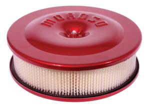 Moroso Race/Street Air Cleaner - 8-1/2in x 2-3/8in Filter - Aluminum - Red Powder Coat