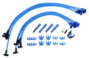 Moroso Chevrolet Small Block Ignition Wire Dress-Up Kit - HEI - Blue Max - Spiral Core