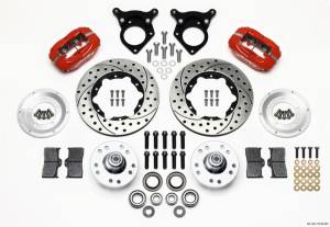 Wilwood Forged Dynalite Front Kit 11.00in Drilled Red 87-93 Mustang 5 Lug