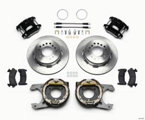 Wilwood D154 P/S Park Brake Kit Jeep Dana 35 2.56 Off 5-lug w/ lines