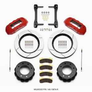 Wilwood TX6R Rear Kit 15.50in Red 2011-2015 GM Truck/SUV 2500