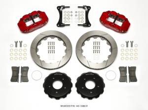 Wilwood Narrow Superlite 4R Front Hat Kit 12.88in Red 2007-Up Jeep Wrangler