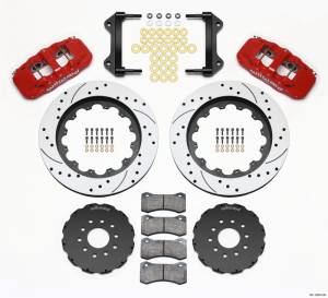 Wilwood AERO6 Front Hat Kit 15.00 Drilled Red 97-04 Corvette C5/Z06 05-13 C6