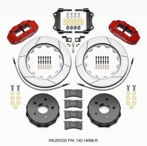 Wilwood Narrow Superlite 4R Rear Kit 14.00in Red 2007-up Jeep JK w/Lines