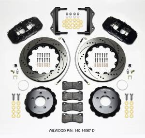 Wilwood AERO6 Front Hat Kit 14.25 Drilled 2014-Up Challenger w/Lines