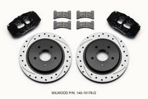 Wilwood DPC56 Rear Caliper & Rotor Kit Black Corvette All C5 / Base C6 1997-2013