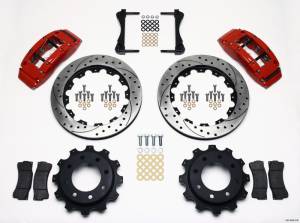 Wilwood TC6R Rear Kit 16.00in Drilled Red 1999-2010 GM H2 / 2500 4.63 Cntr