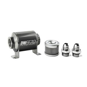 DeatschWerks - DeatschWerks Stainless Steel 8AN 10 Micron Universal Inline Fuel Filter Housing Kit (70mm) - Image 2