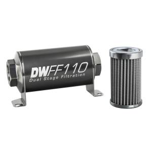 DeatschWerks - DeatschWerks Stainless Steel 10AN 100 Micron Universal Inline Fuel Filter Housing Kit (110mm) - Image 2