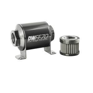 DeatschWerks - DeatschWerks Stainless Steel 8AN 100 Micron Universal Inline Fuel Filter Housing Kit (70mm) - Image 3