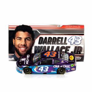 PG Apparel and Lifestyle - PG Collectibles and Die-Casts - Petty's Garage - Bubba Wallace 2018 Click N' Close 43 Chrome Diecast Car 1:24 Scale