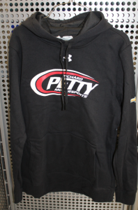 Apparel and Lifestyle - Last Chance  - Petty's Garage - Richard Petty Motorsport Black Hooded Under Amour Sweatshirt -Size Medium 