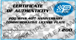 Petty's Garage - Petty's Garage Limited Edition Richard Petty 200th Win Commemorative License Plate - Image 4