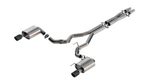 Borla Exhaust System, ATAK, Cat-Back, 3 in Diameter, 4 in Carbon Fiber Tips, Stainless, Natural, Ford Coyote, Ford Mustang 2024, Kit