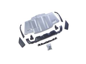 Ford Performance Skid Plate, Front, Air Dam Bash Plate, Steel, Silver Powder Coat, Ford Fullsize Truck 2021-23, Kit