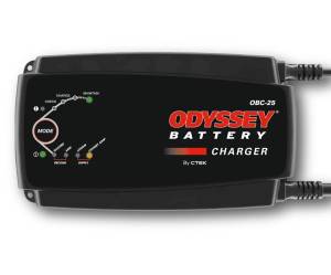 Odyssey Battery Battery Charger, AGM / Lithium-ion, 12V, 25 amps, Indicator Lights